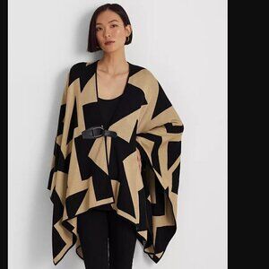 Lauren Ralph Lauren Women's Geo-Print Cotton-Blend Cardigan M/L